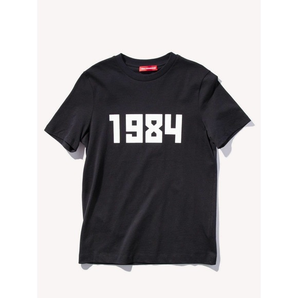Gosha Rubchinskiy 1984 Logo T-shirt Tee BLACK TEXT Cotton DSM S/S 16 Russian tee - Picture 3 of 4